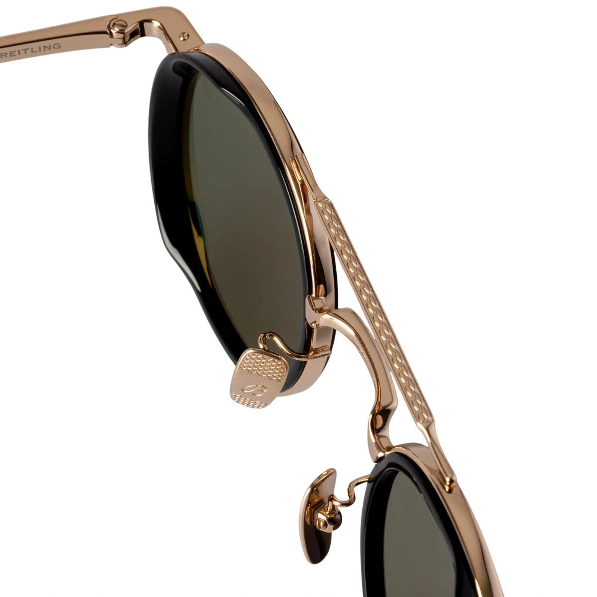 Designer Cutler & Gross Breitling Round Green Lens Titanium Sunglasses