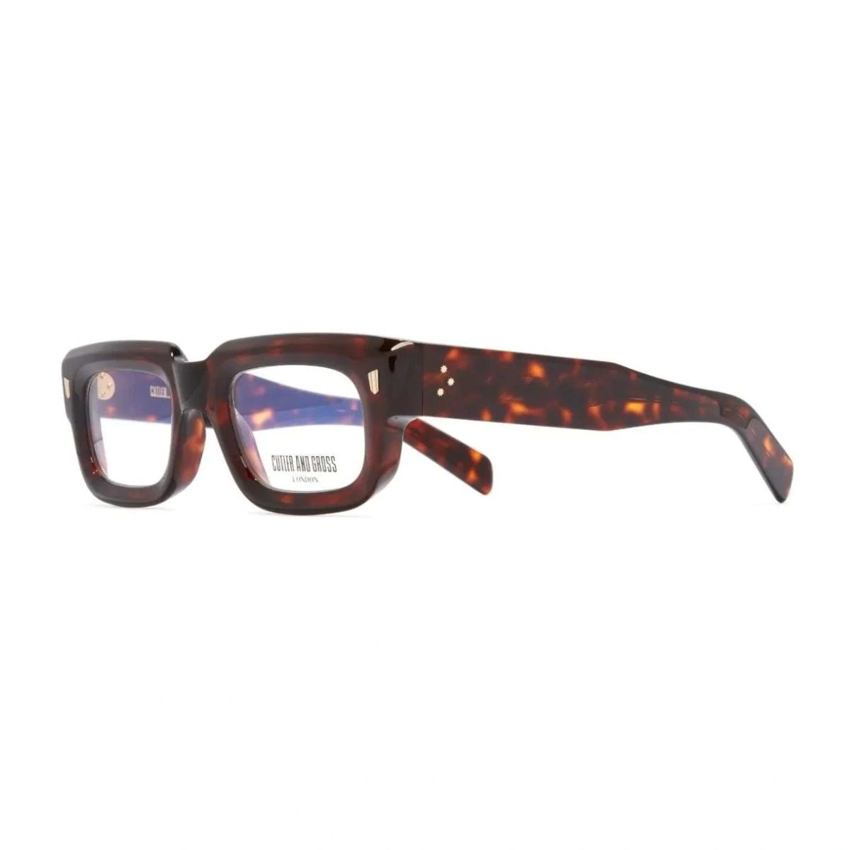 Cutler & Gross rectangle men's luxury optical frame dark Havana