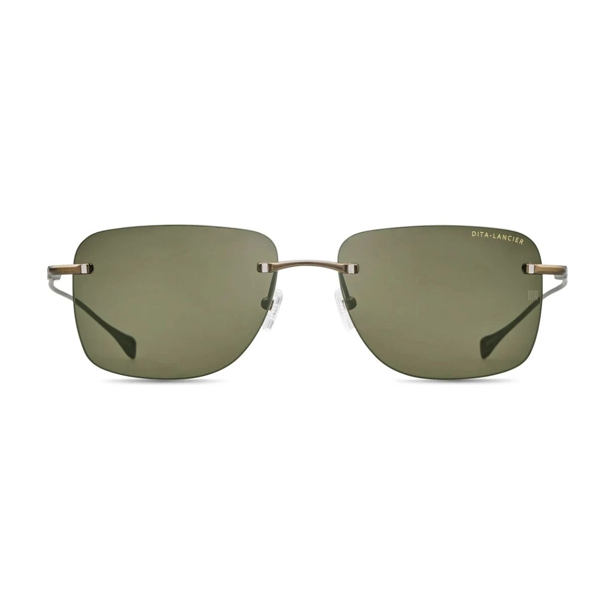 Discover DITA Lancier DLS119-A-02 gunmetal rimless square sunglasses online now