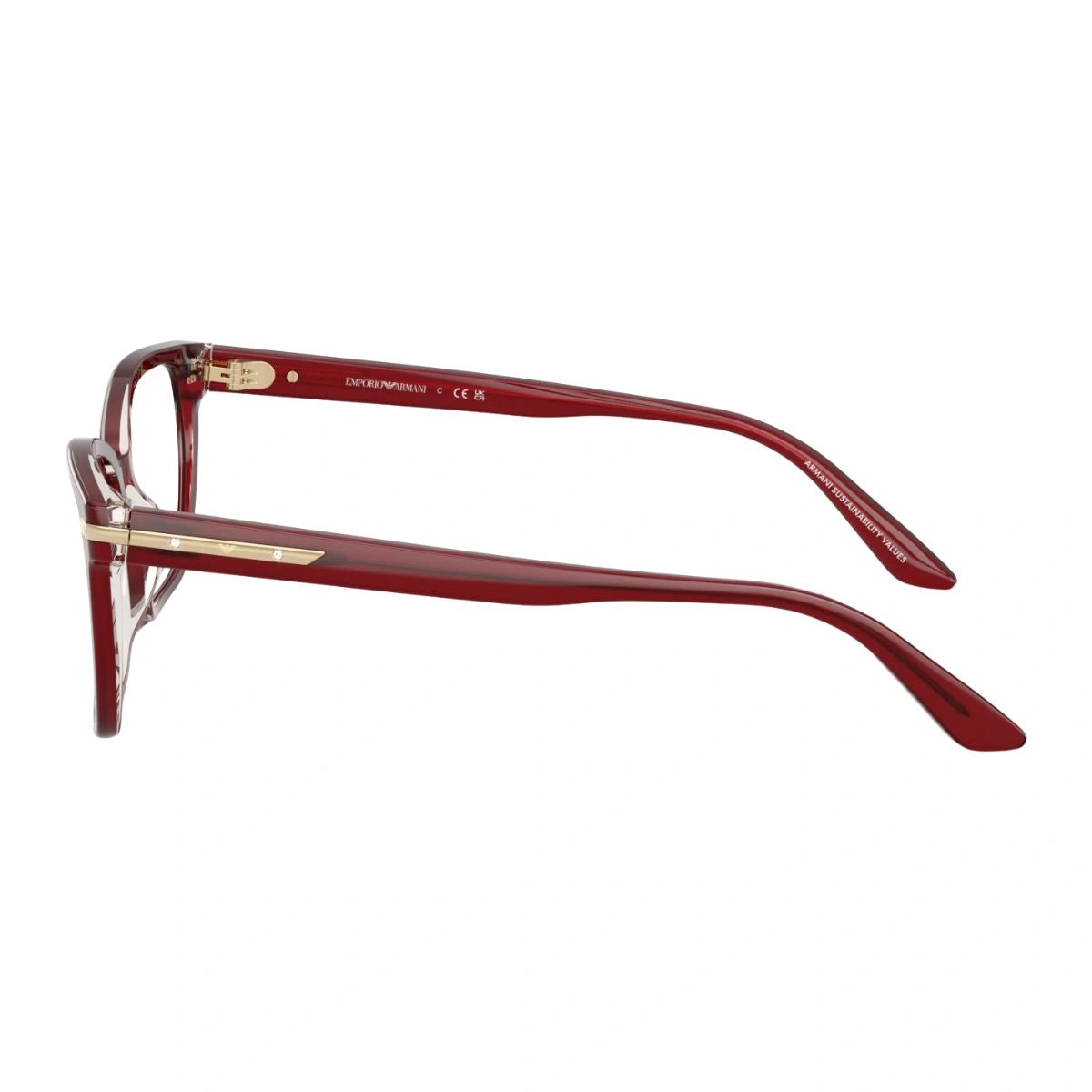 Emporio Armani red rectangle optical frame EA 3282BU 6377 for women at Optorium
