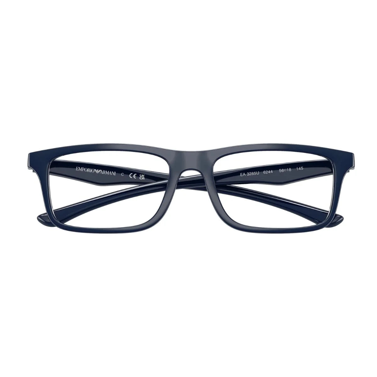 EA3285U 6244 men’s optical frames with matching blue acetate temples