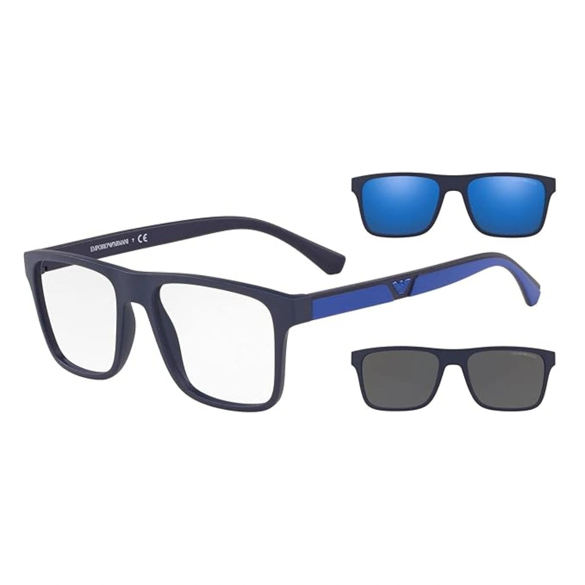 Emporio Armani full frame prescription glasses EA 4115 5759/1W with clip-on lenses at optorium
