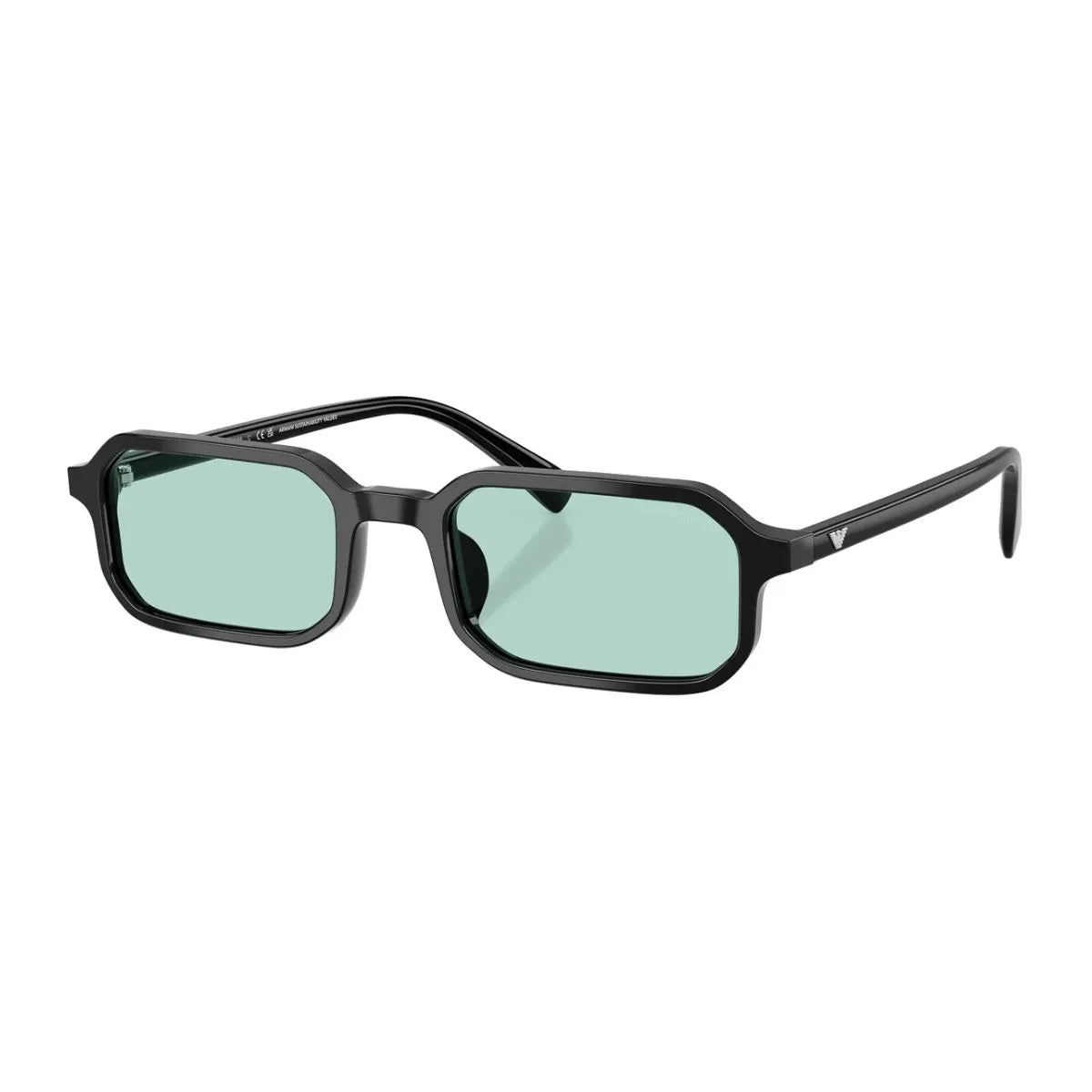 Emporio Armani black full frame sunglasses EA 4253U 5017/65 with green UV protection lenses at Optorium