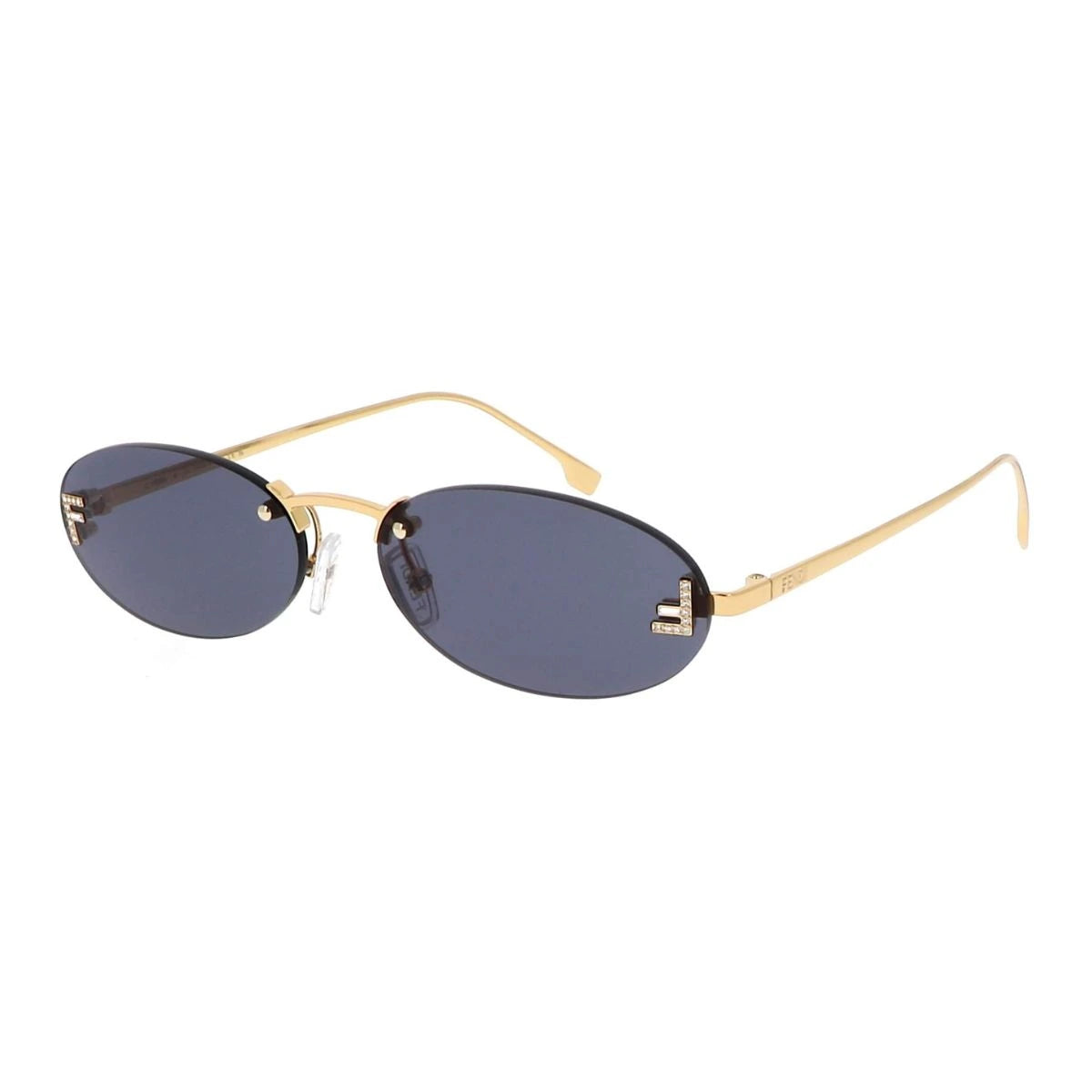 Fendi blue rimless lense FE4075US 30V with diamond F logo at Optorium India