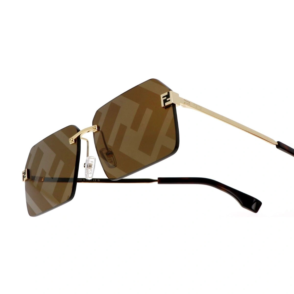 Fendi women's brown FF monogram lens luxury eyewear FE40043U model
