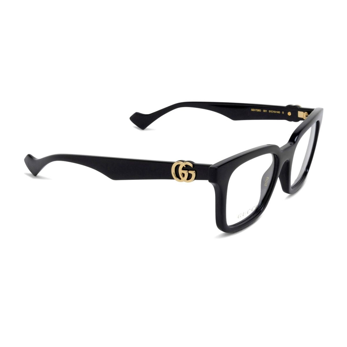 Discover Gucci GG1728O 001 black cat-eye optical frame – a fashionable and lightweight frame for women. Available now online at Optorium.