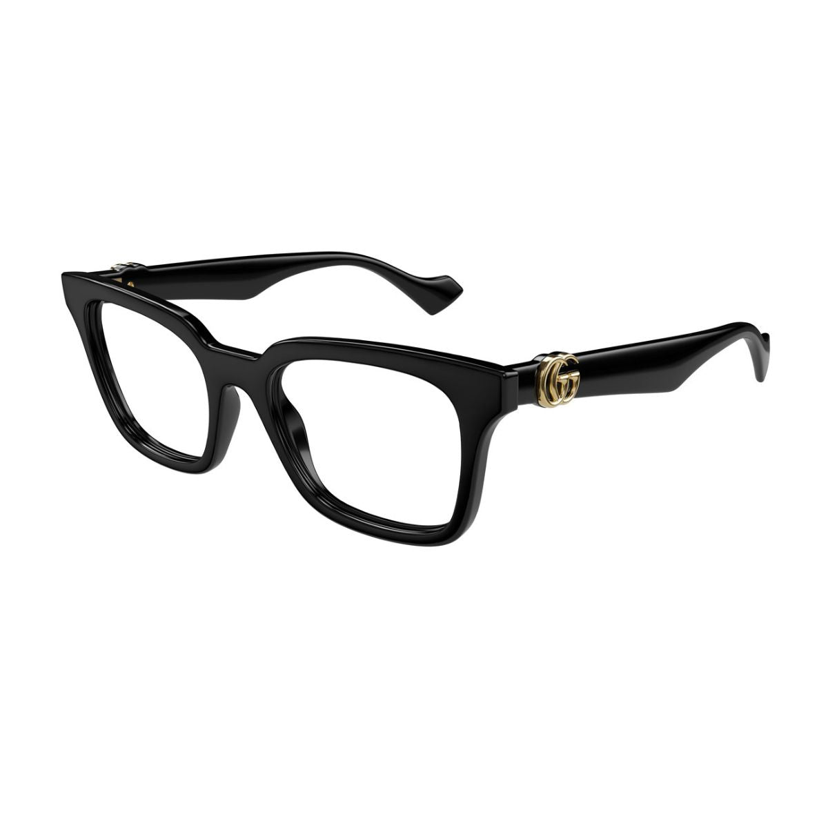 Gucci GG1728O 001 black cat-eye frame – modern and elegant design for women. Find premium optical frames online at Optorium today.