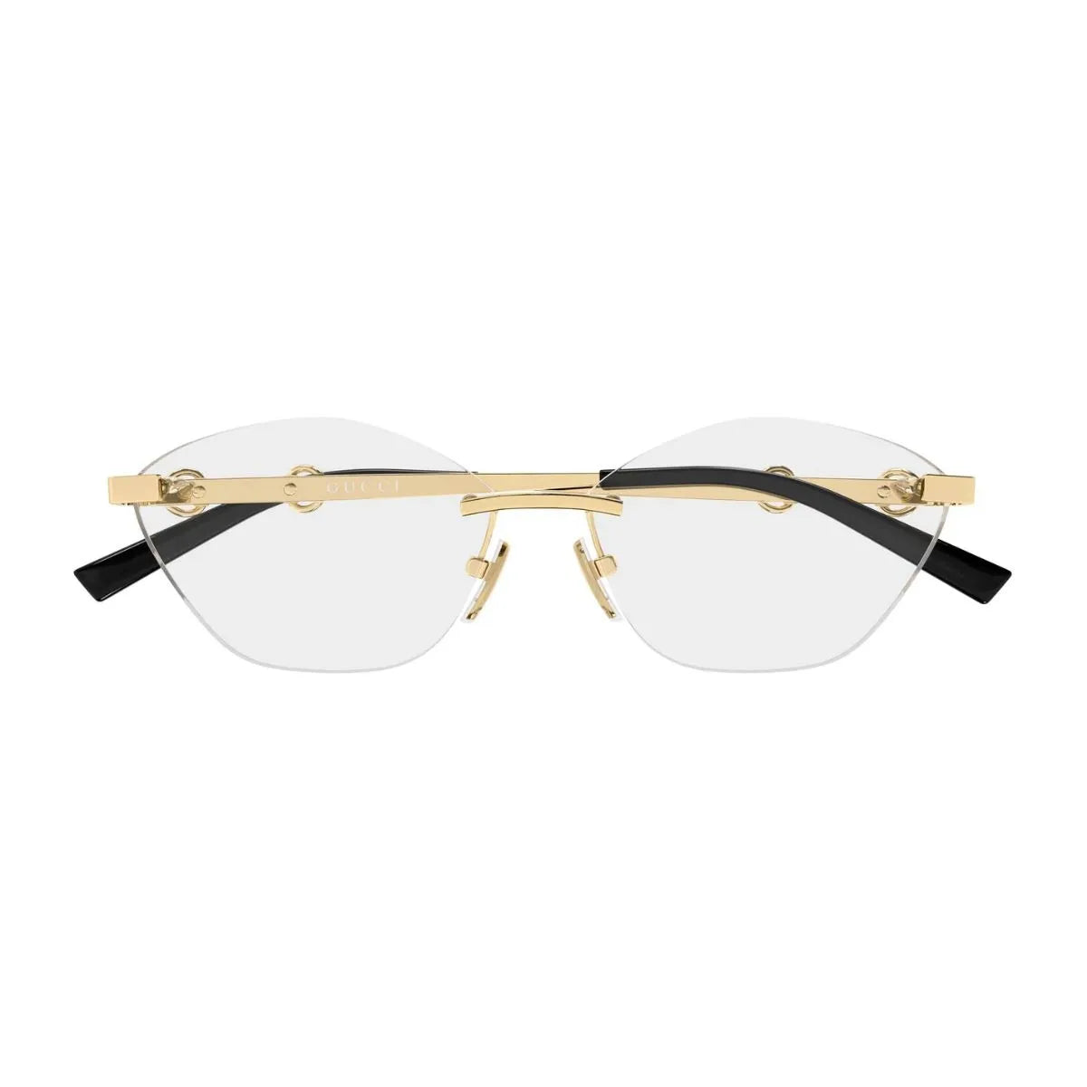 Gucci GG2050O 001 rimless cat-eye eyeglasses at Optorium