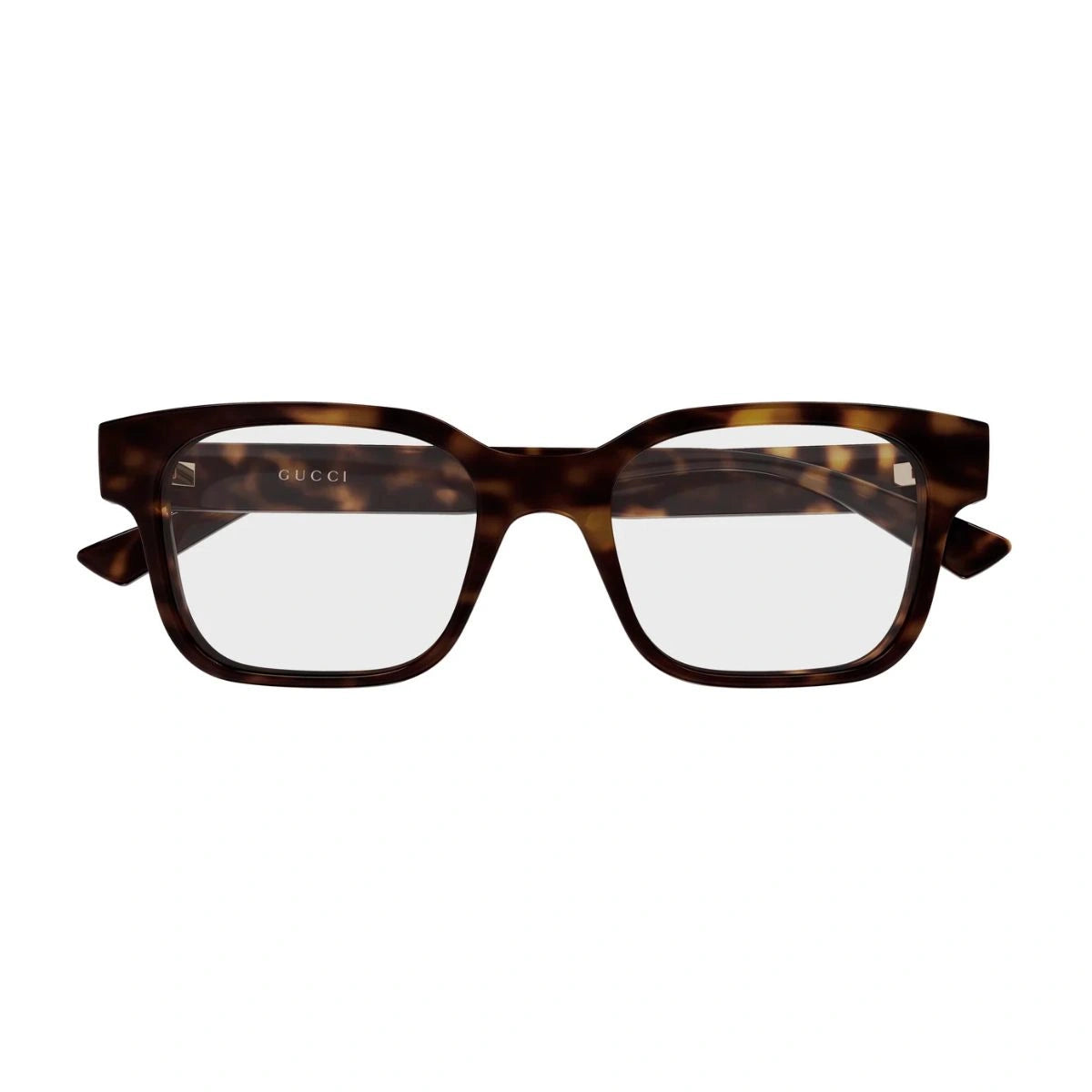 Luxury Gucci GG2087O 006 Dark Havana square optical frame with Web detail