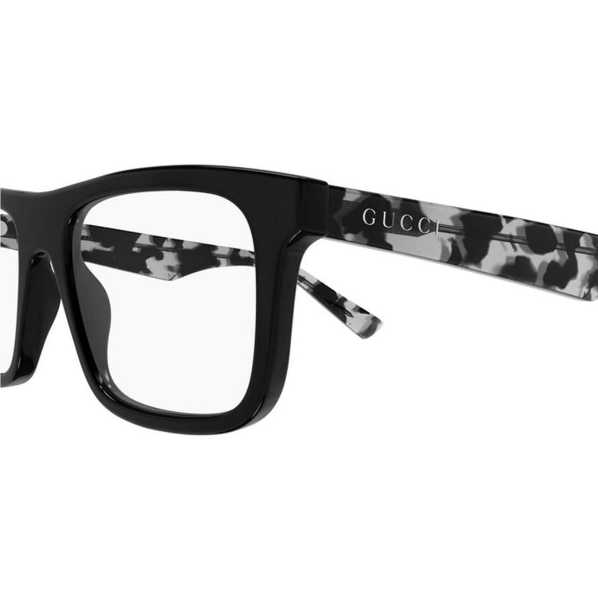 Designer black square Gucci optical glasses GG2184O 008 for men and women