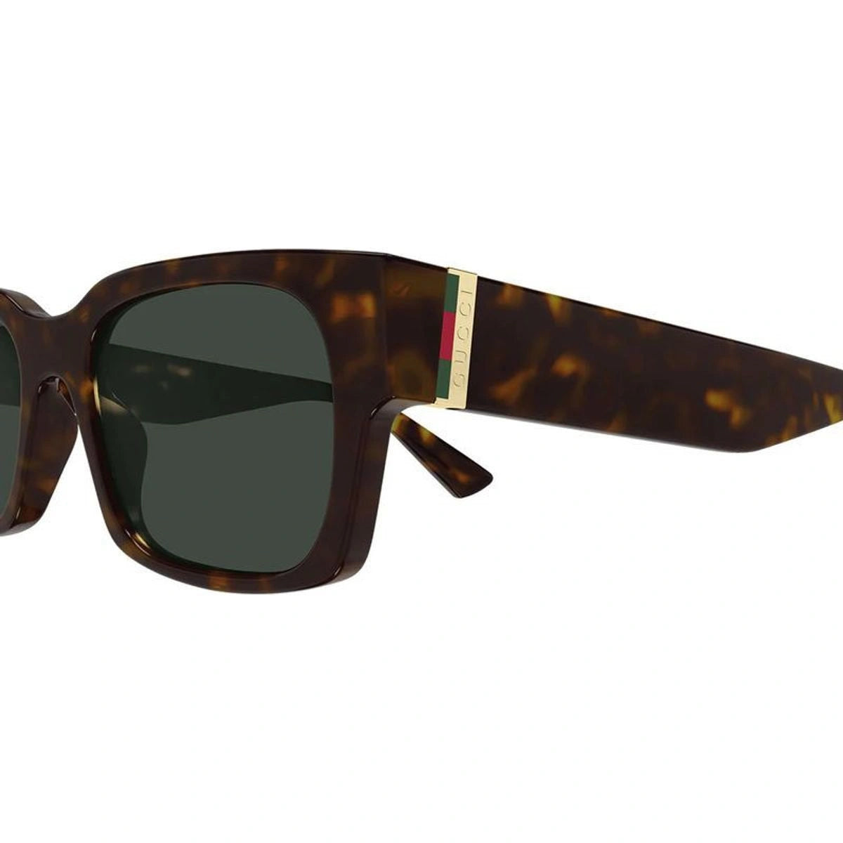 Premium Gucci GG2084S 002 unisex sunglasses with green UV400 protection lens