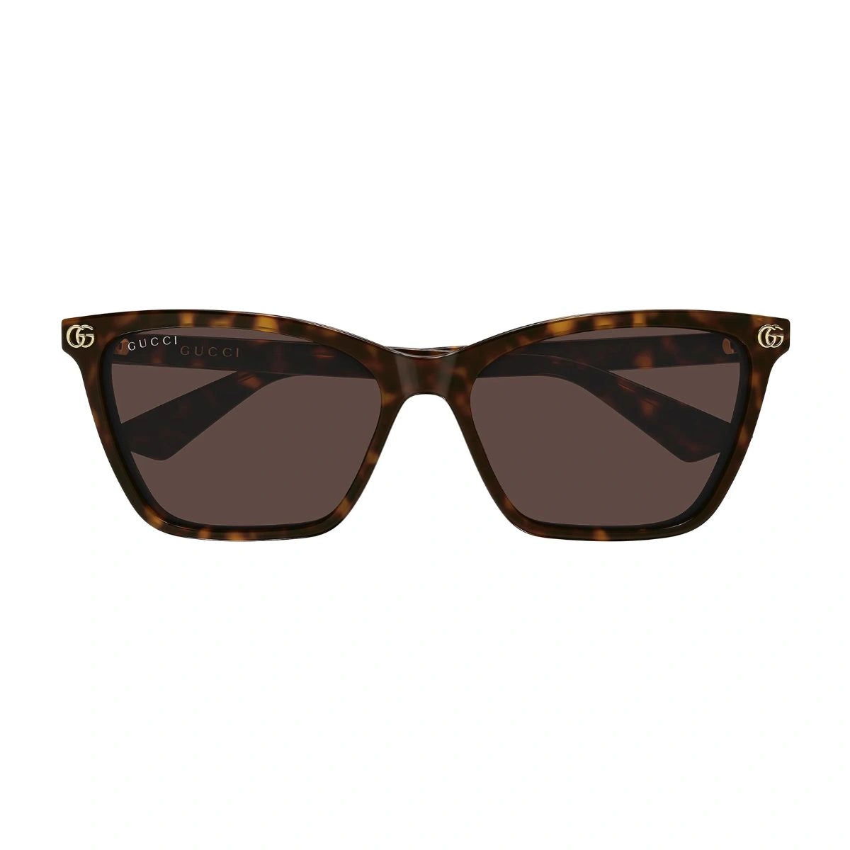 Gucci GG2111S 002 Dark Havana cat eye sunglasses with brown UV protection