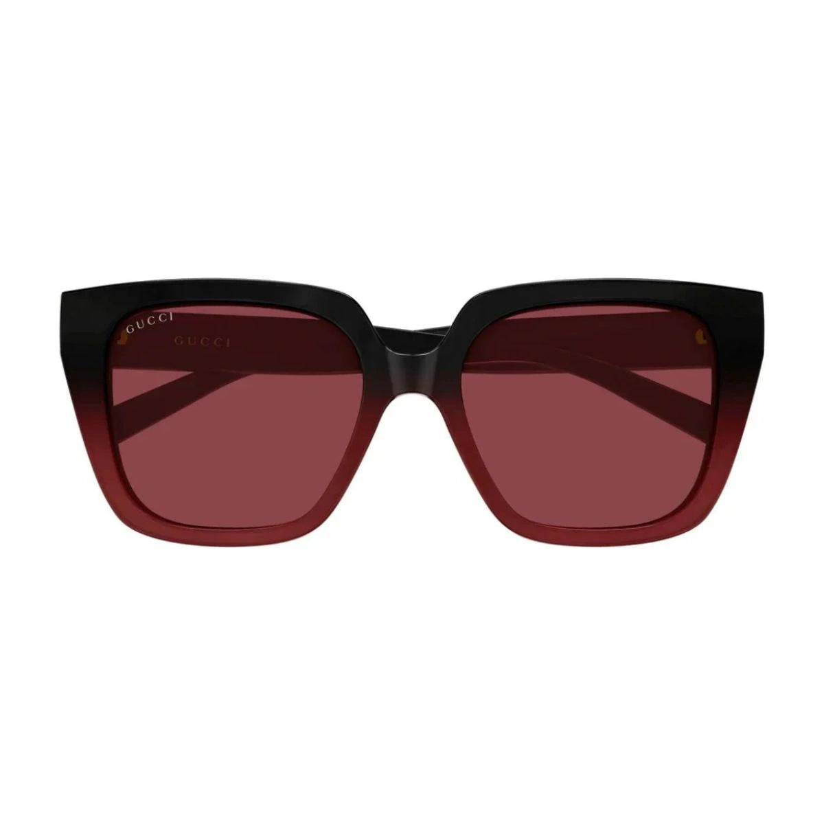 Gucci GG2102S 004 black red gradient square sunglasses