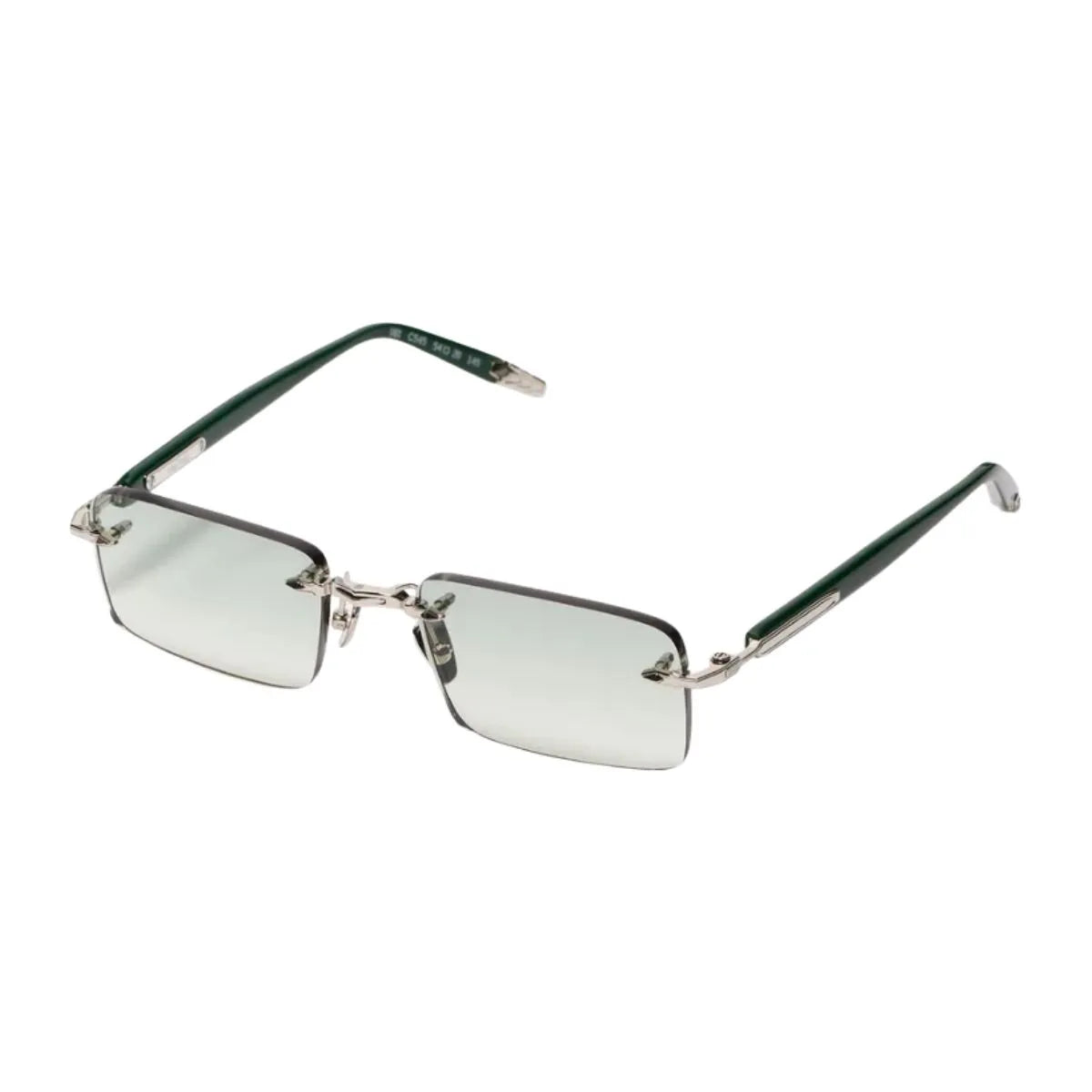 John Dalia Sunglass R01 C545 Silver and Green Temple Eyewear Optorium India
