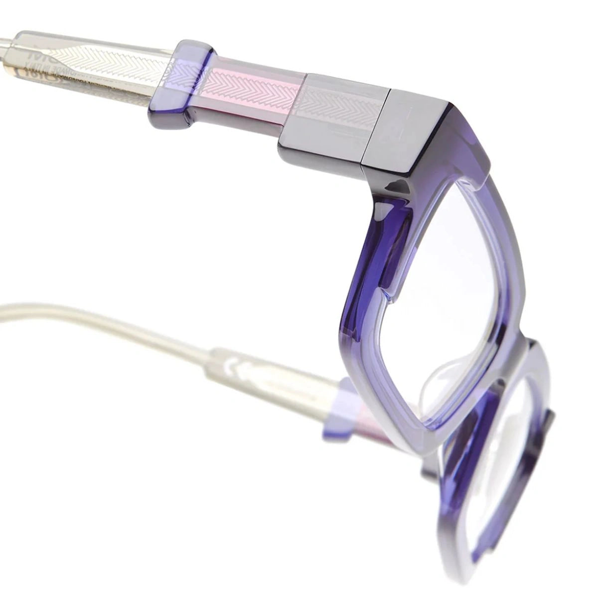 Kuboraum Maske I01 BLUE handcrafted Italian designer square eyeglasses frame