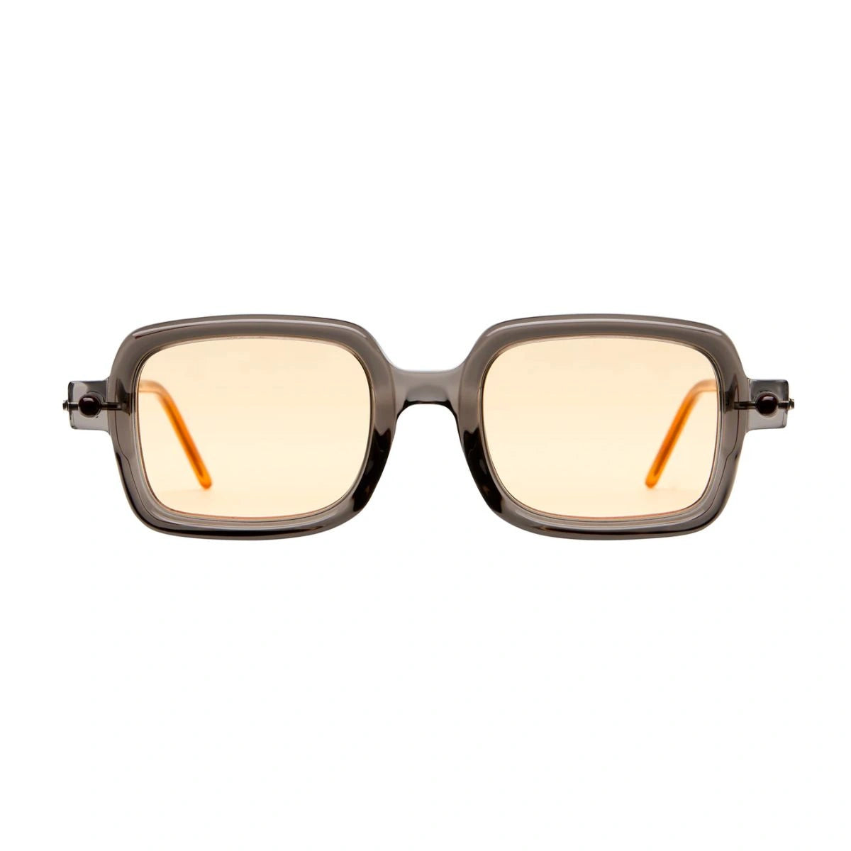 Kuboraum Maske P2 GRY transparent grey luxury square sunglasses