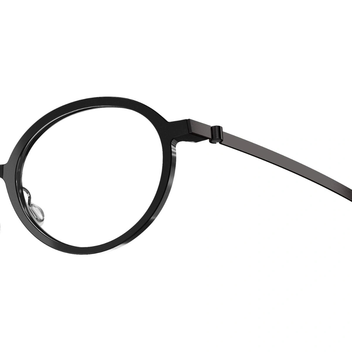 Premium LINDBERG Acetanium round optical glasses 1067 AL40 black frame