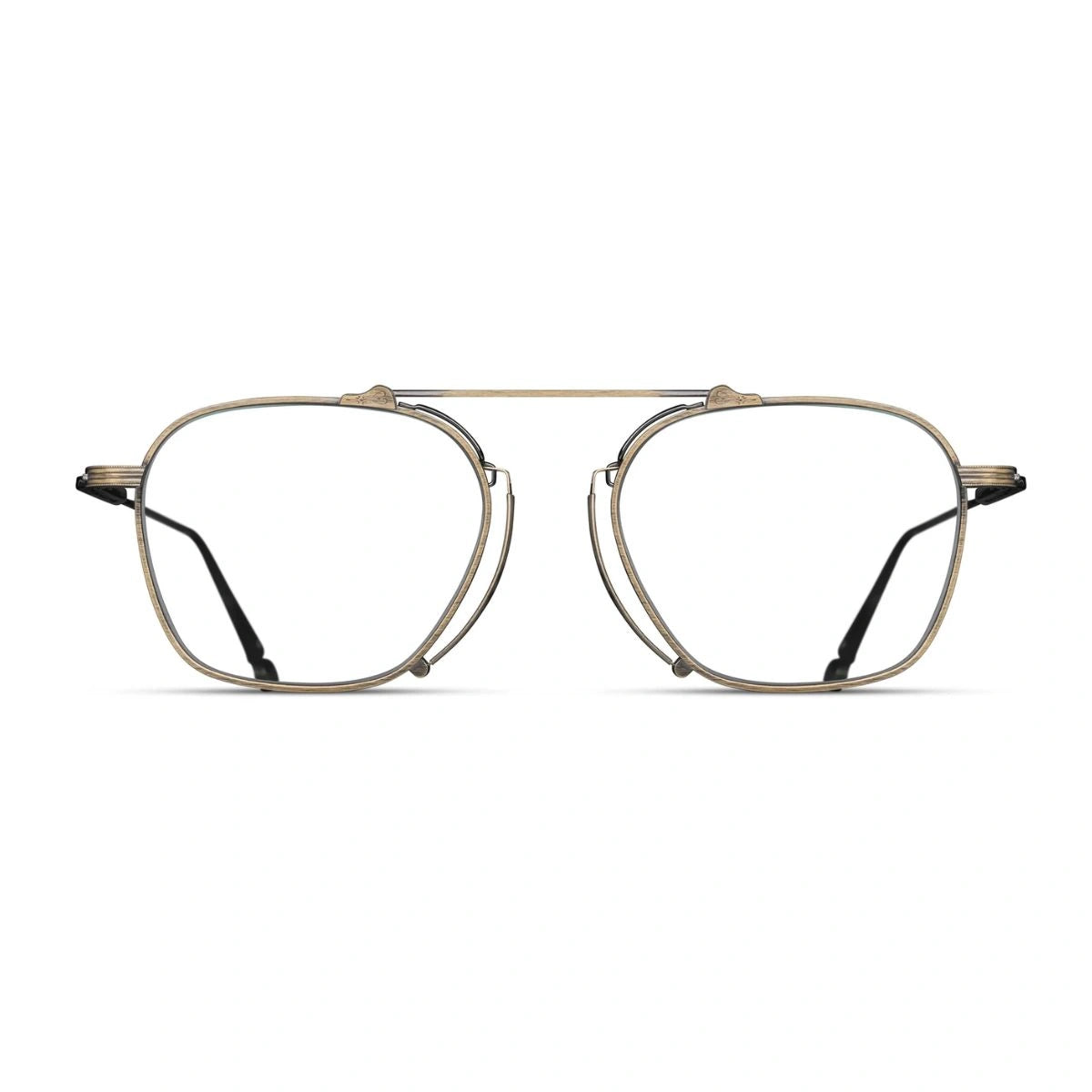 Matsuda M3129 AG Antique Gold square full-rim optical eyeglasses