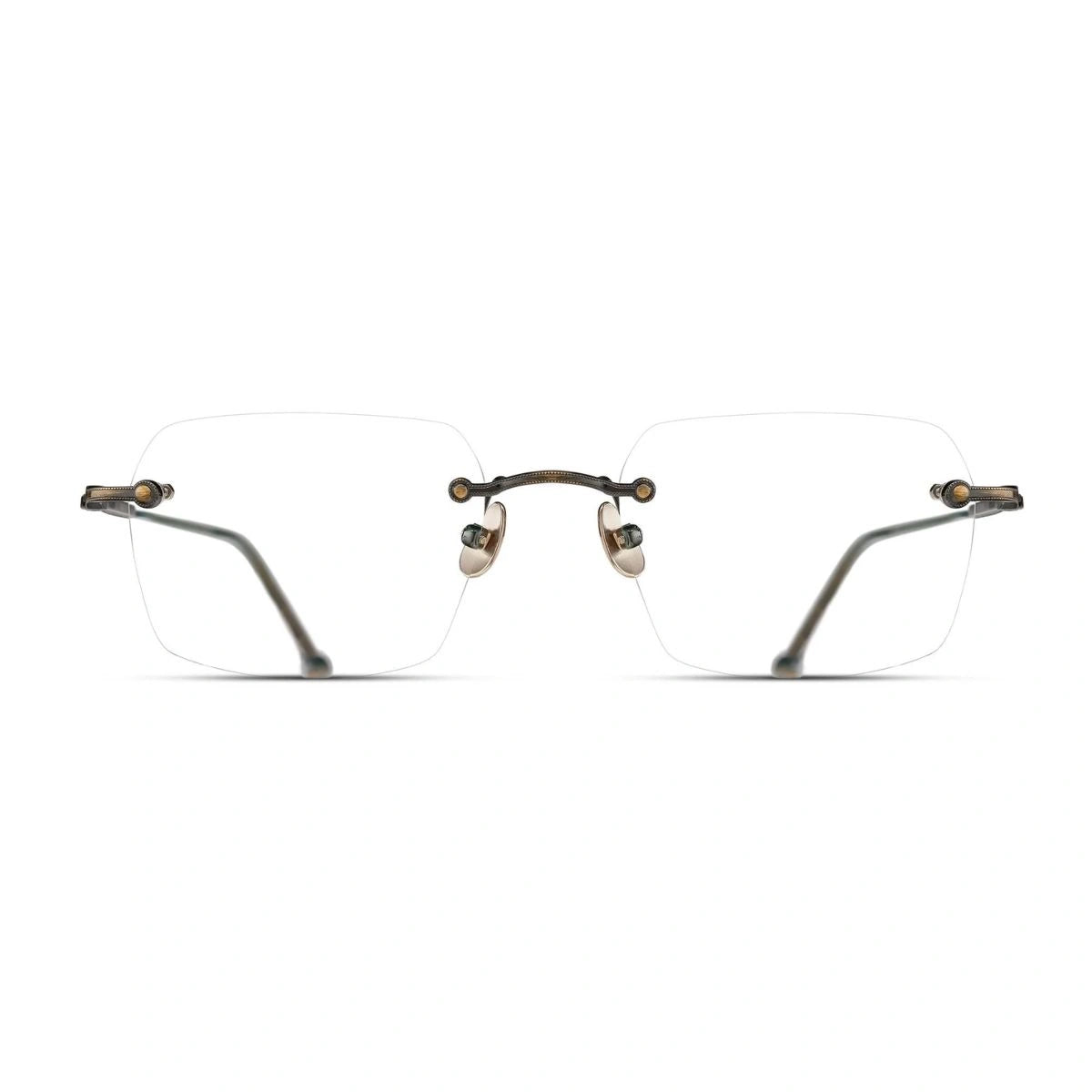 Shop Matsuda M5008 AG Antique Gold rimless titanium optical frame