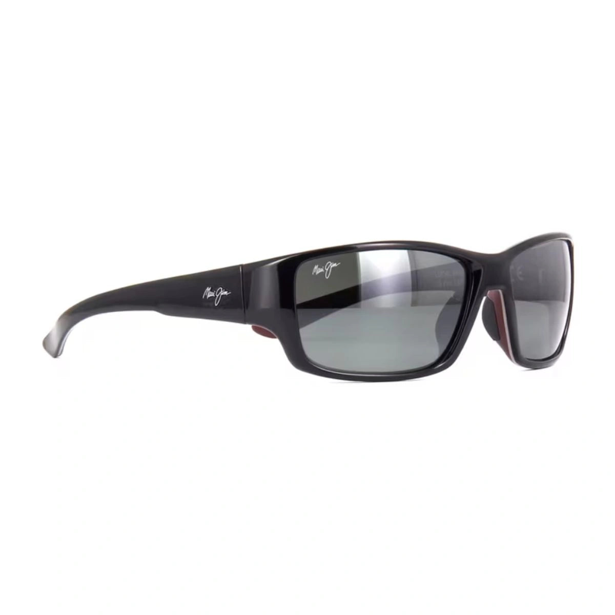 Authentic Maui Jim Local Kine polarized sunglasses with grey maroon accents