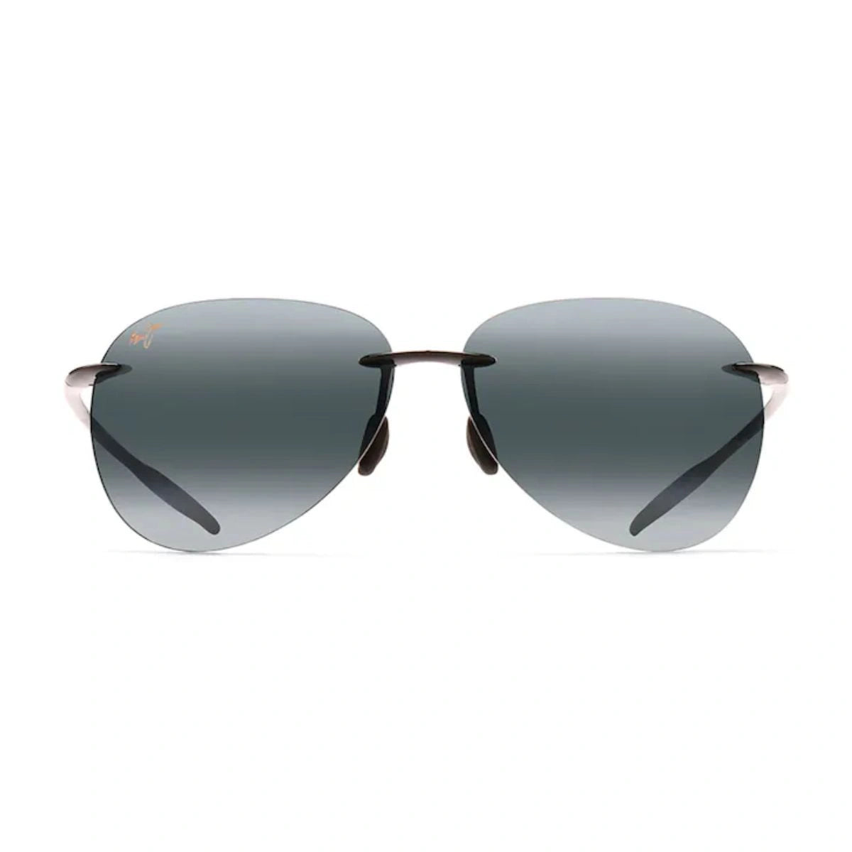Maui Jim Sugar Beach MJ421 02 black rimless polarized sunglasses