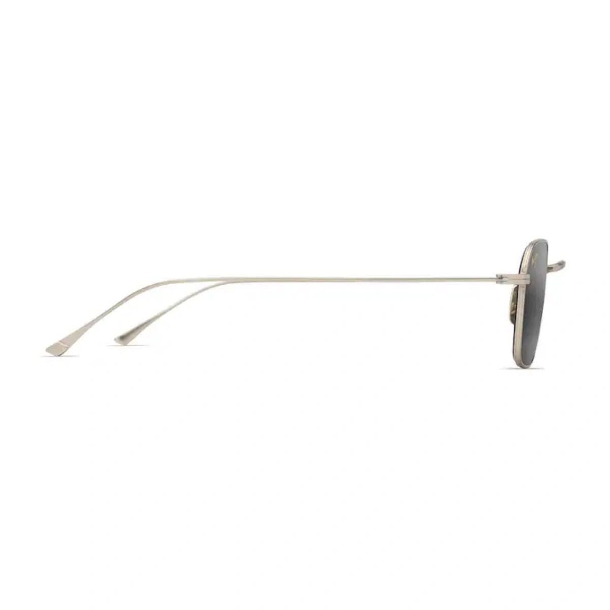 Maui Jim Mekala designer eyewear with light gold titanium frame