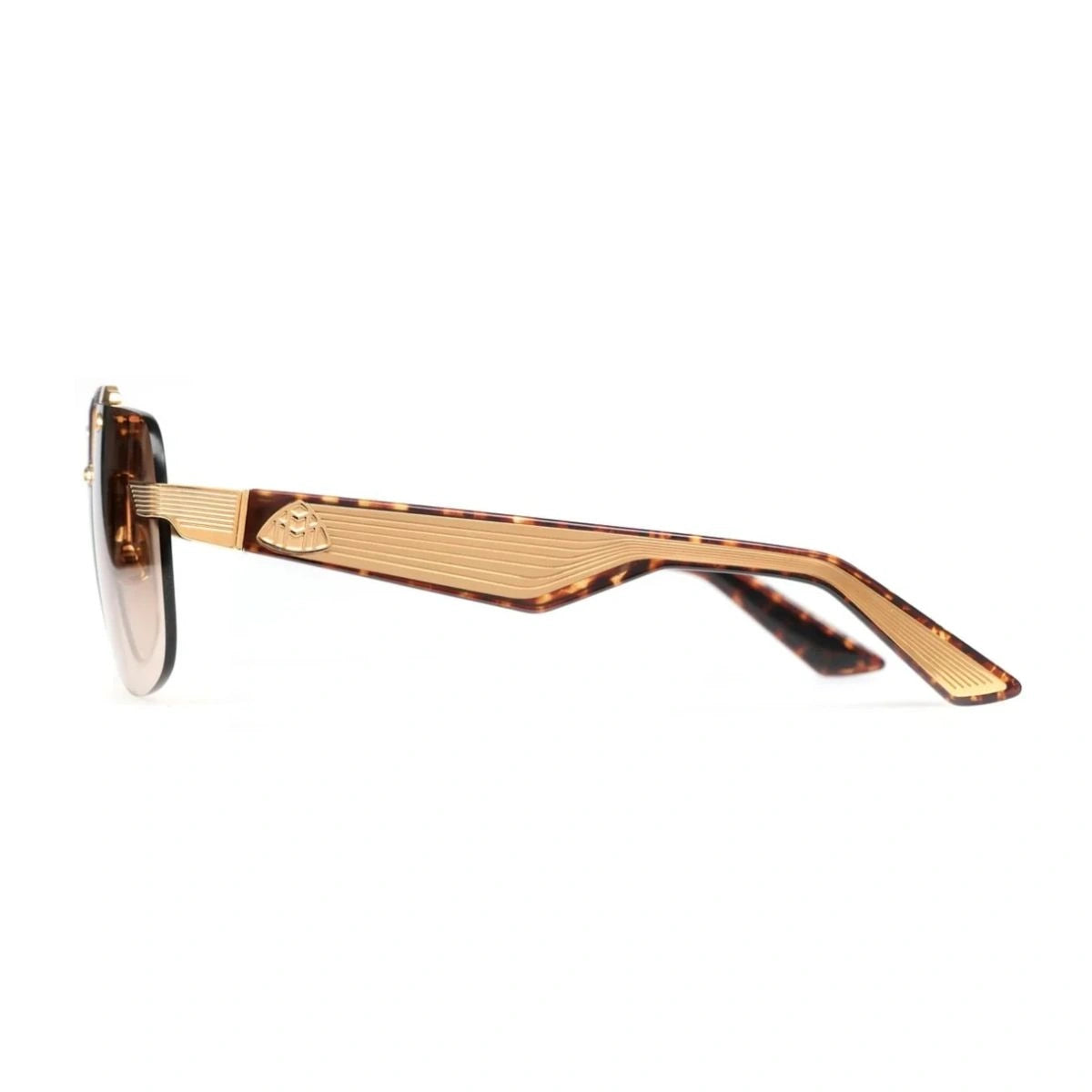 Luxury Maybach MG/B-ABL-Z67 sunglasses with double bridge and gold temples