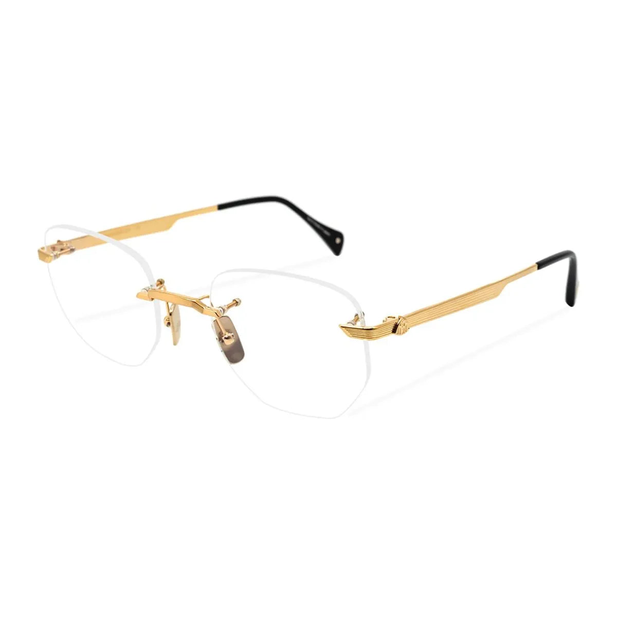 Maybach Pleasant II MG-AB-Z64 unisex rimless prescription glasses square design at optorium