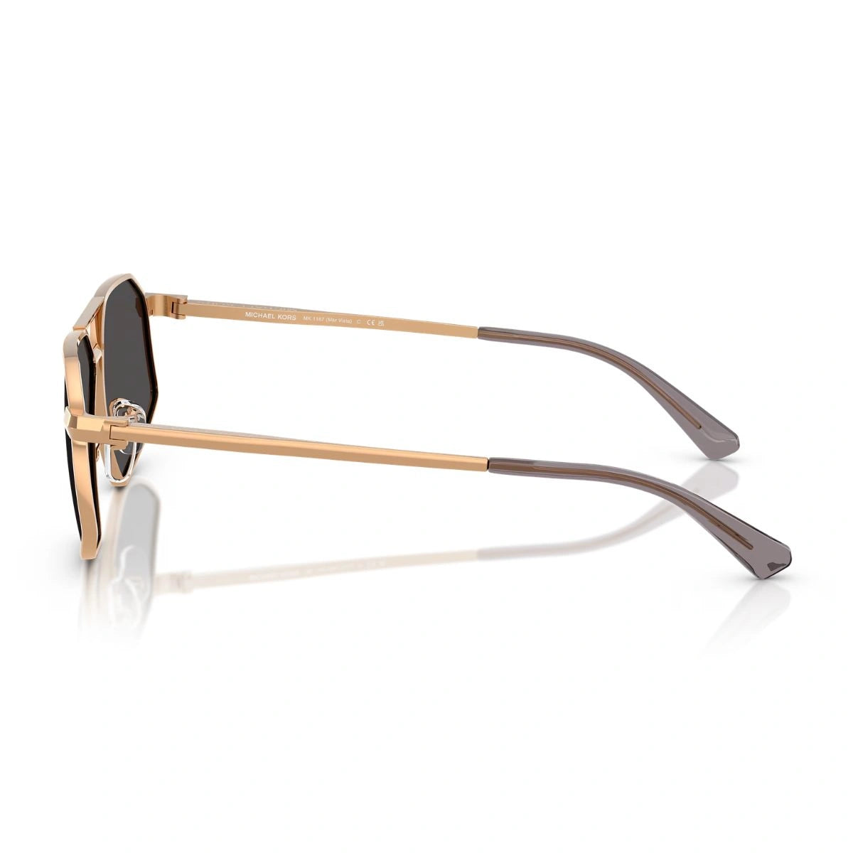 Premium Michael Kors Mar Vista Beige Gold Metal Frame Sunglasses