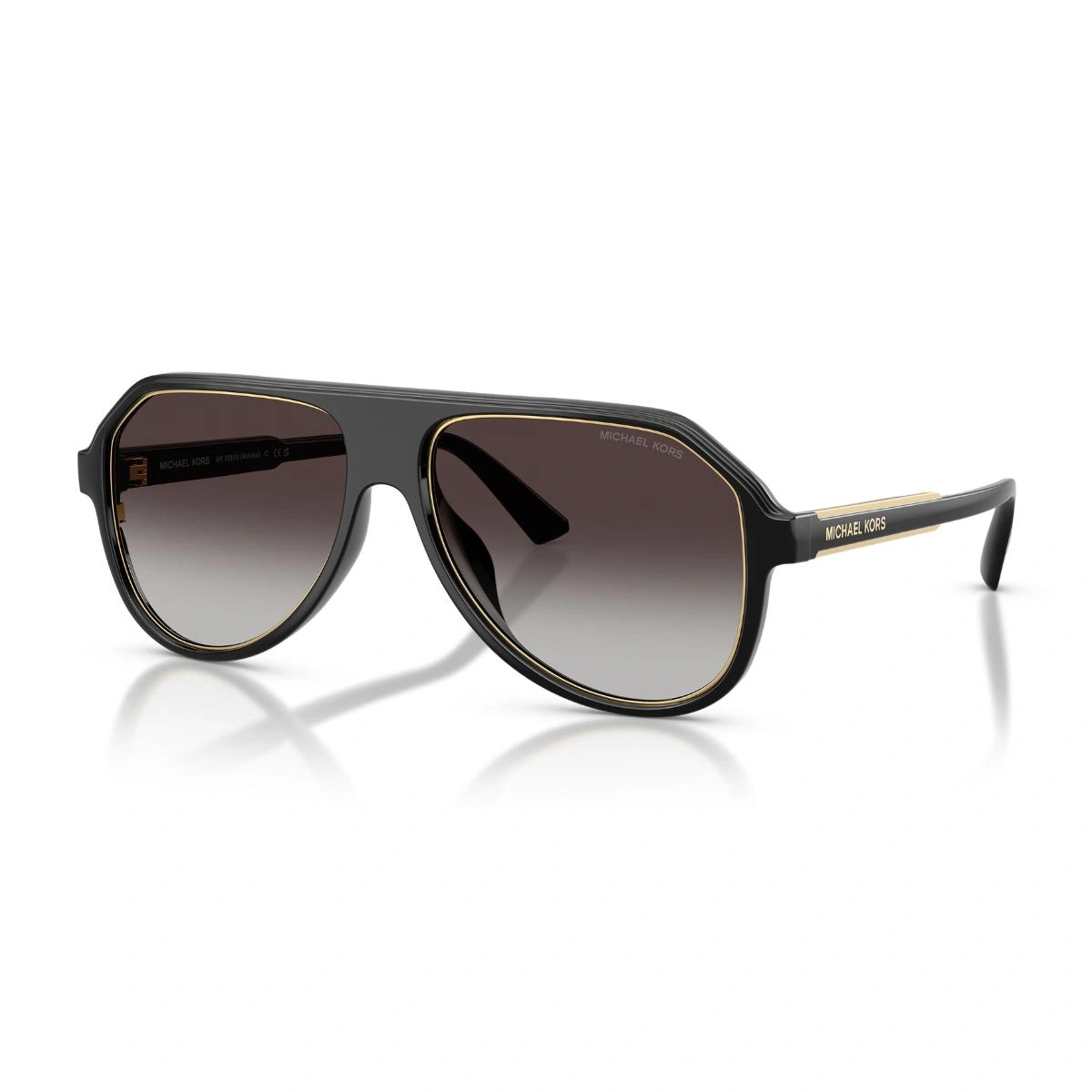 Authentic Michael Kors MK2281U Black Grey Gradient Aviator Sunglasses