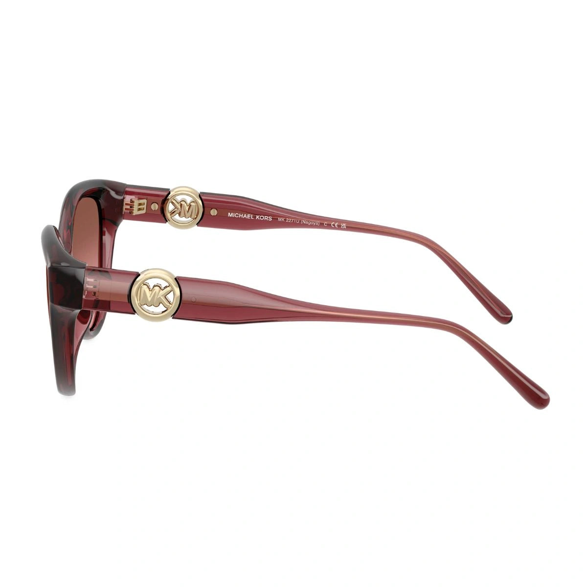 Authentic Michael Kors Nagoya rosewood designer sunglasses with MK logo temples