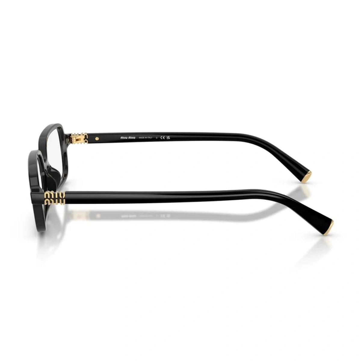 Authentic Miu Miu Black Full-Rim Rectangle Optical Frame VMU 01Y 16K-101