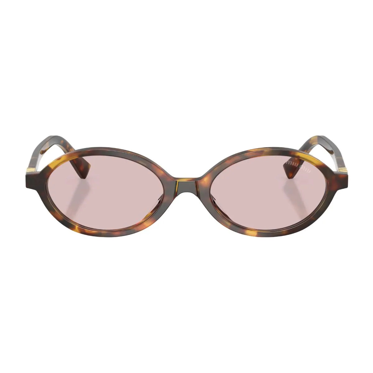 Miu Miu SMU 04Z 14L-410 Havana Oval Sunglass for Women | Optorium
