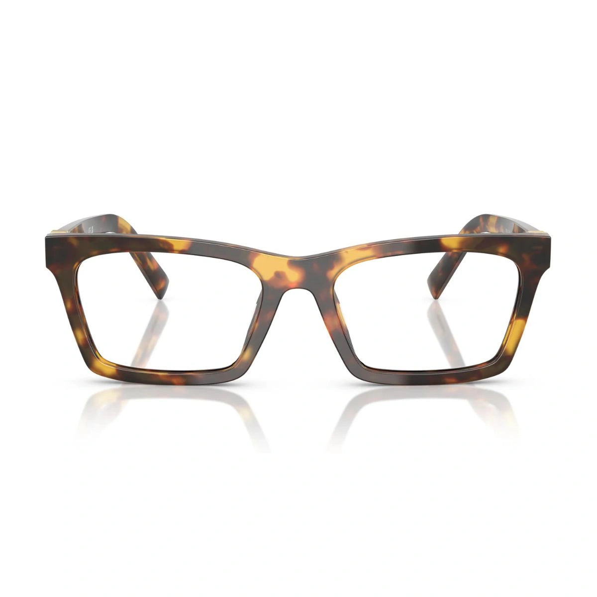 Miu Miu VMU 04W Havana rectangle eyeglasses frame front view