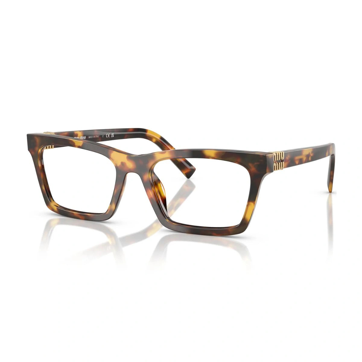 Women Miu Miu eyeglasses Havana acetate frame logo detail