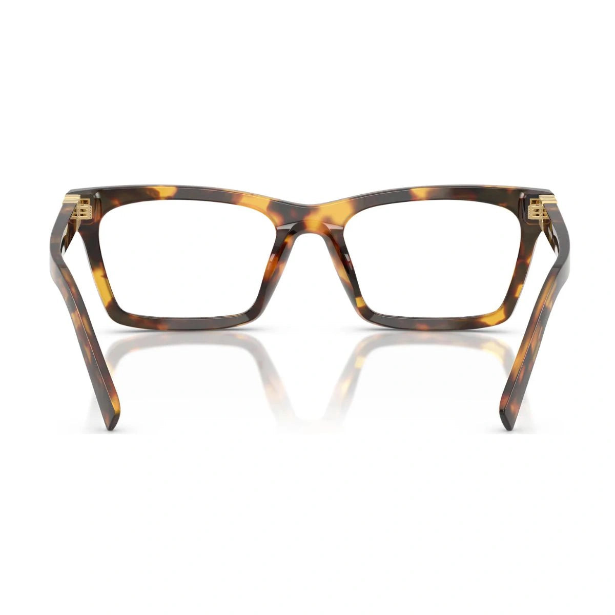 Miu Miu eyeglasses temple hinge vertical logo close view