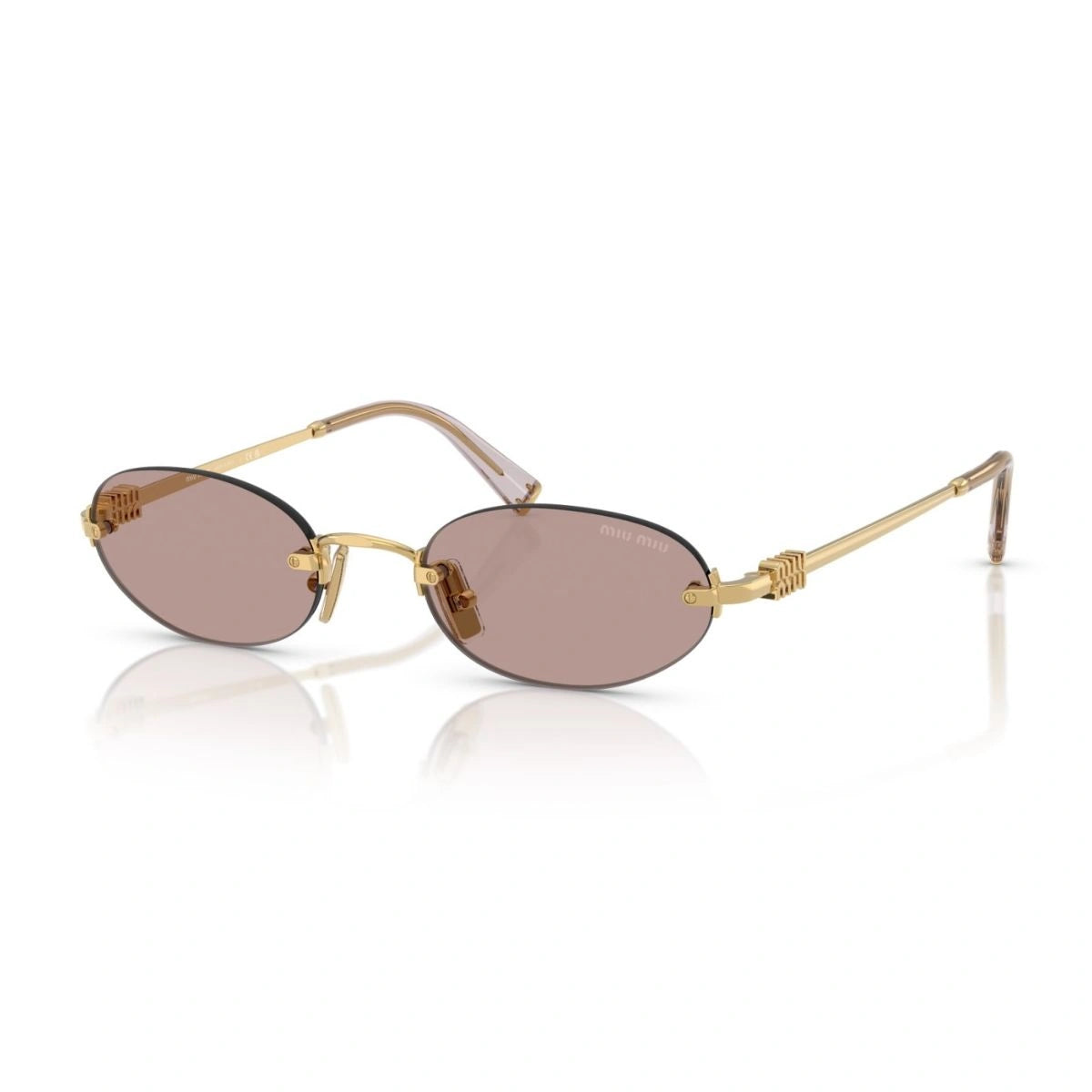 Luxury Miu Miu women’s sunglasses with gold metal temples