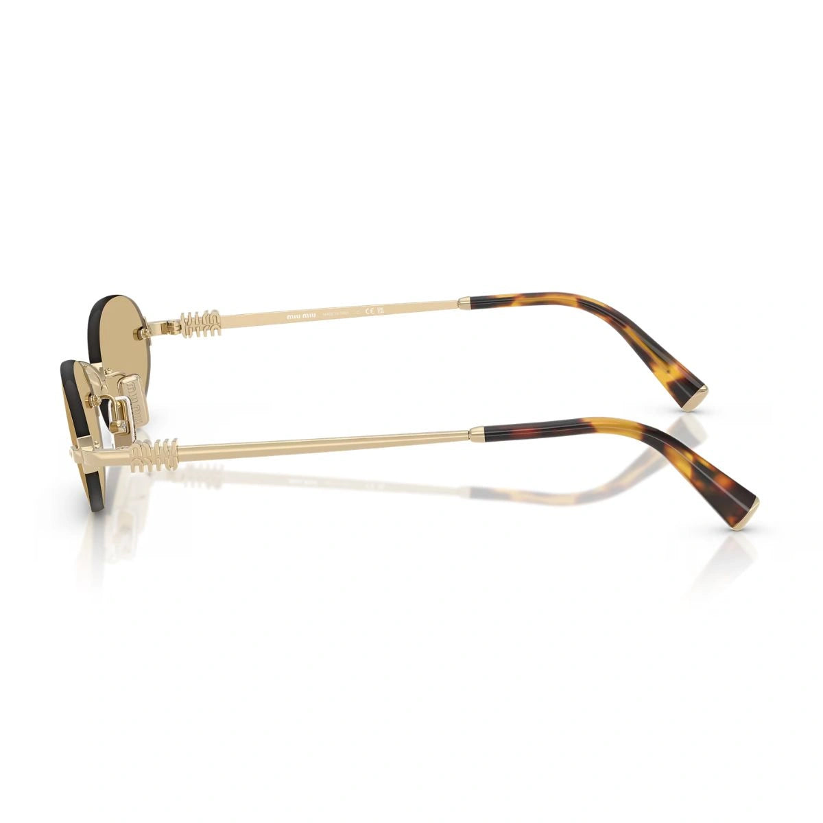 Women’s Italian designer shades with warm yellow tinted lenses