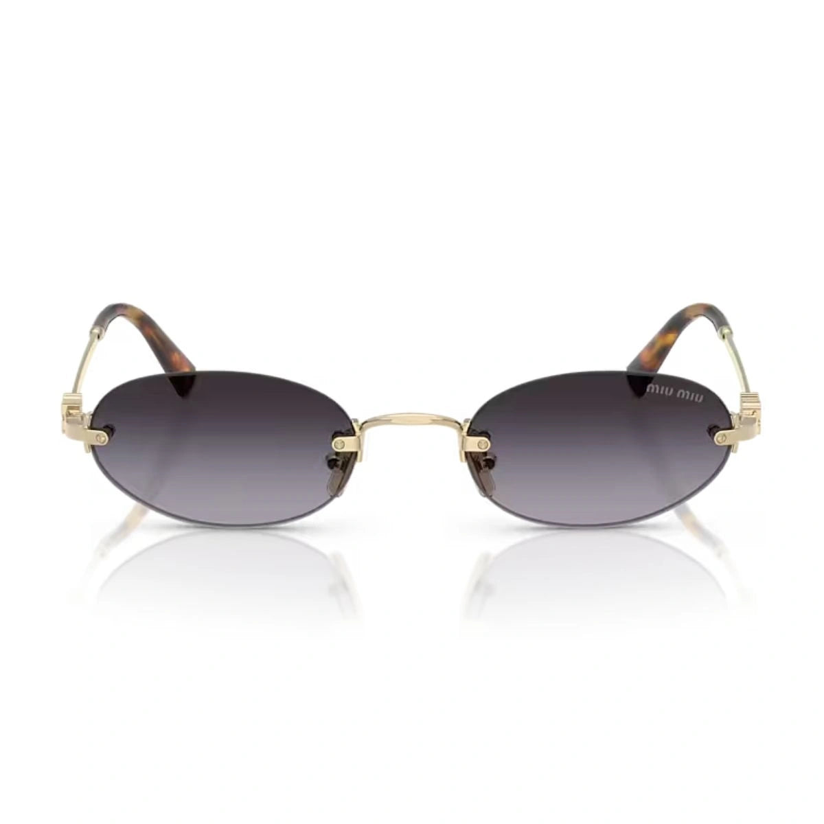 Miu Miu SMU A54 dark grey gradient oval sunglasses women