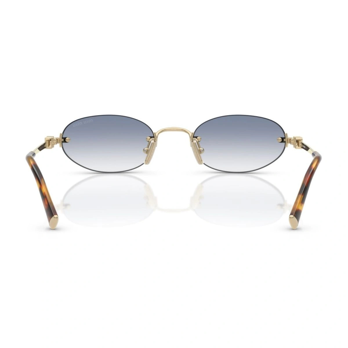 Authentic Miu Miu oval sunglasses with Havana temple tips