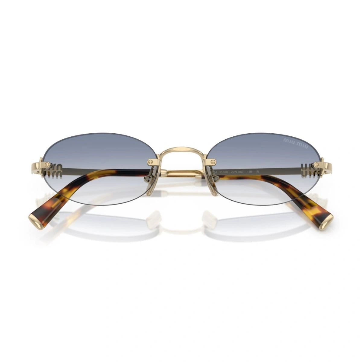 Miu Miu women goggles with rimless gold frame styling