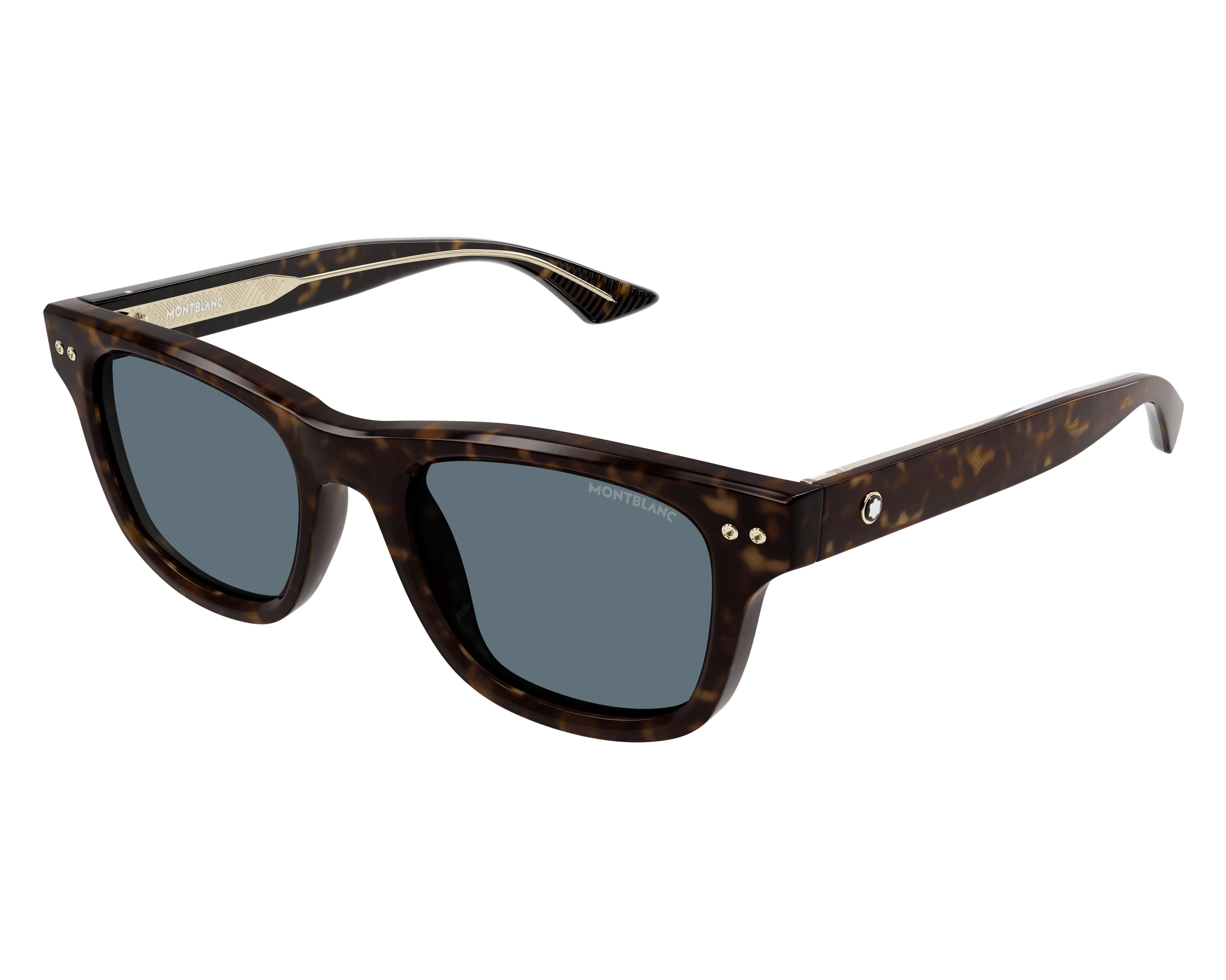 "Shop Mont Blanc MB0254S Square Sunglasses for Men at Optorium - Elevate your style with our top branded sunglasses for men. Stay cool and stylish!"