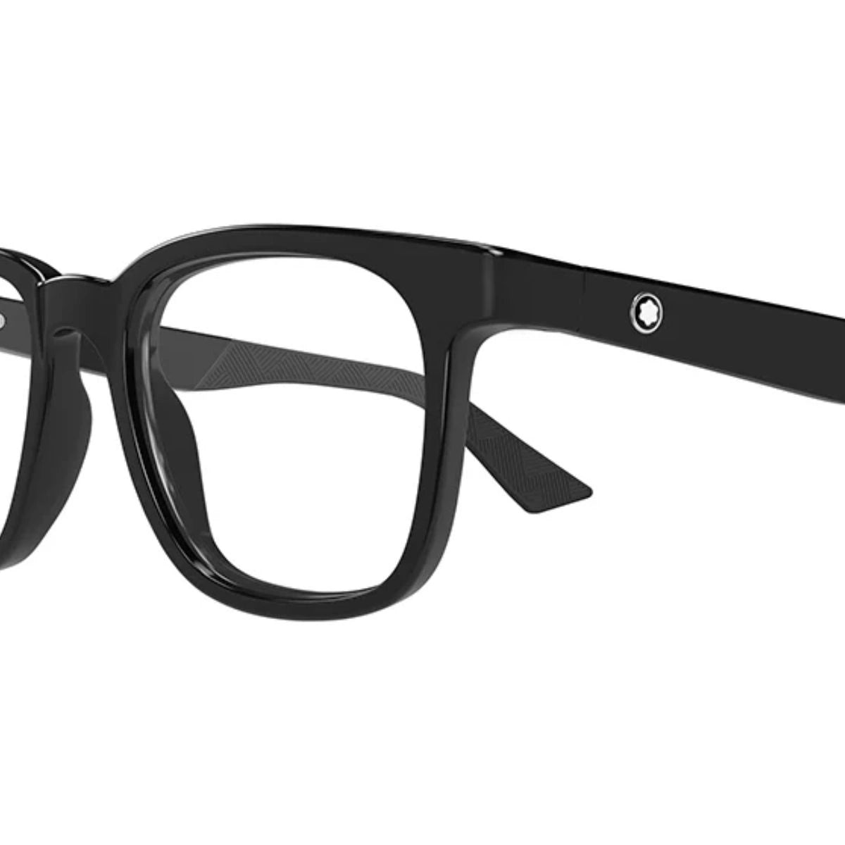 Premium Mont Blanc black colour square-shaped eyewear MB0433O 001 at Optorium India