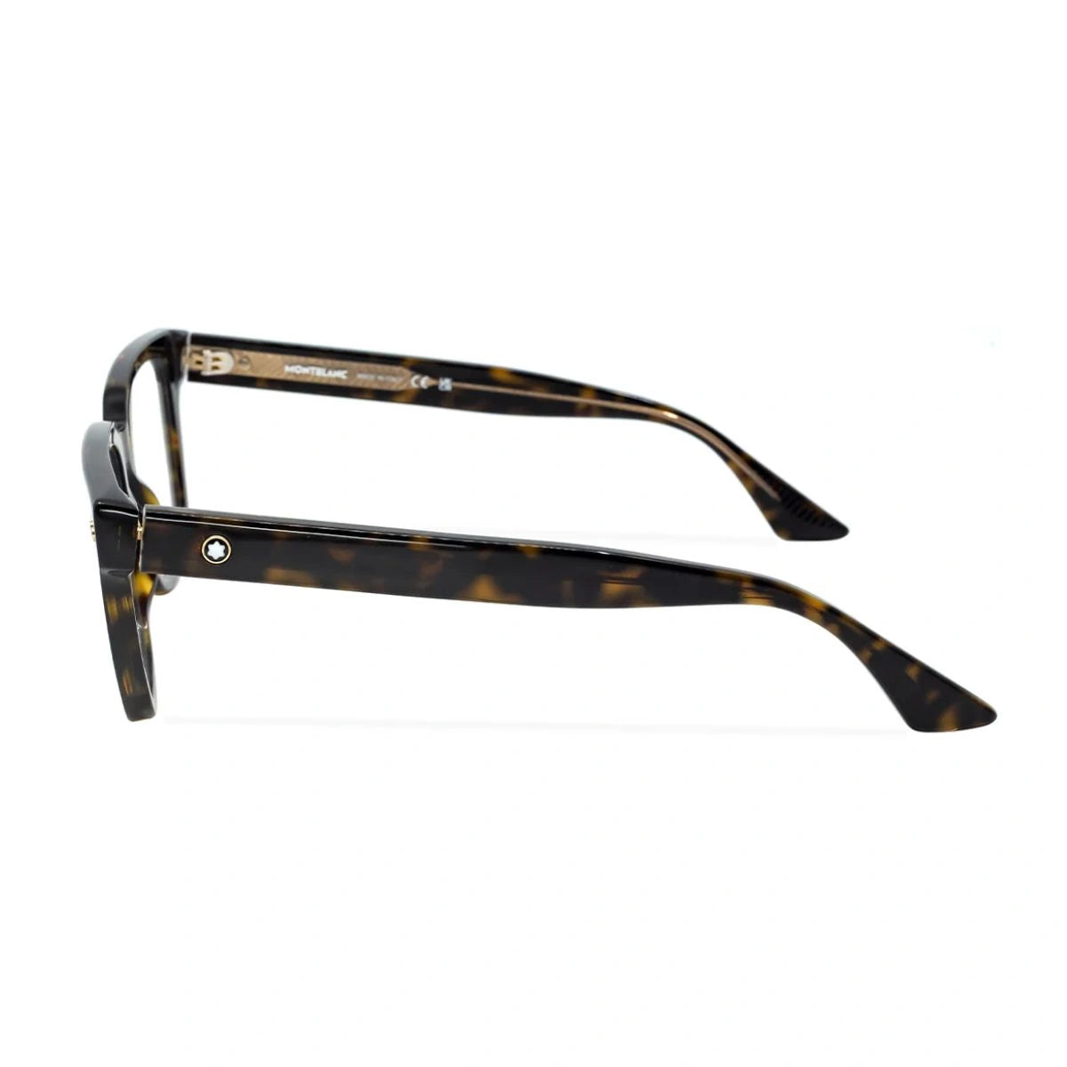 Montblanc premium men’s eyeglasses with Snowcap logo temples