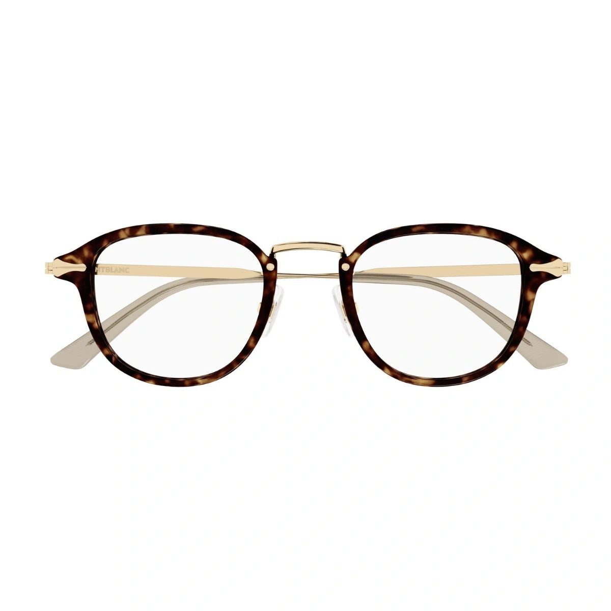 Montblanc MB0336O round Havana men’s prescription spectacles