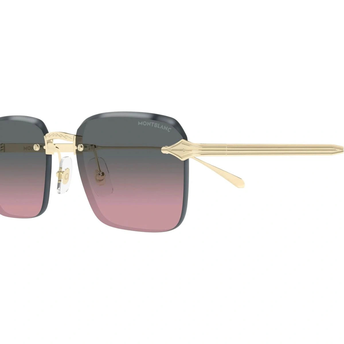 Montblanc MB0456S gold metal frame with gradient UV lenses
