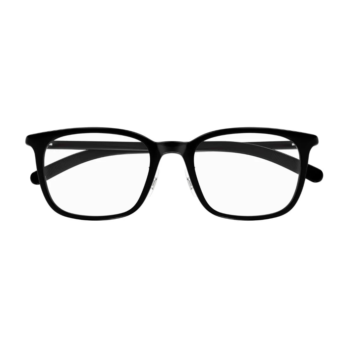 Montblanc MB0418OJ 001 men’s black square optical frames shown from the front