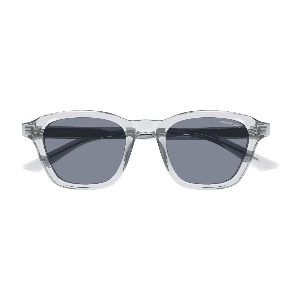 Montblanc MB0384S 004 transparent grey square luxury sunglasses for everyone