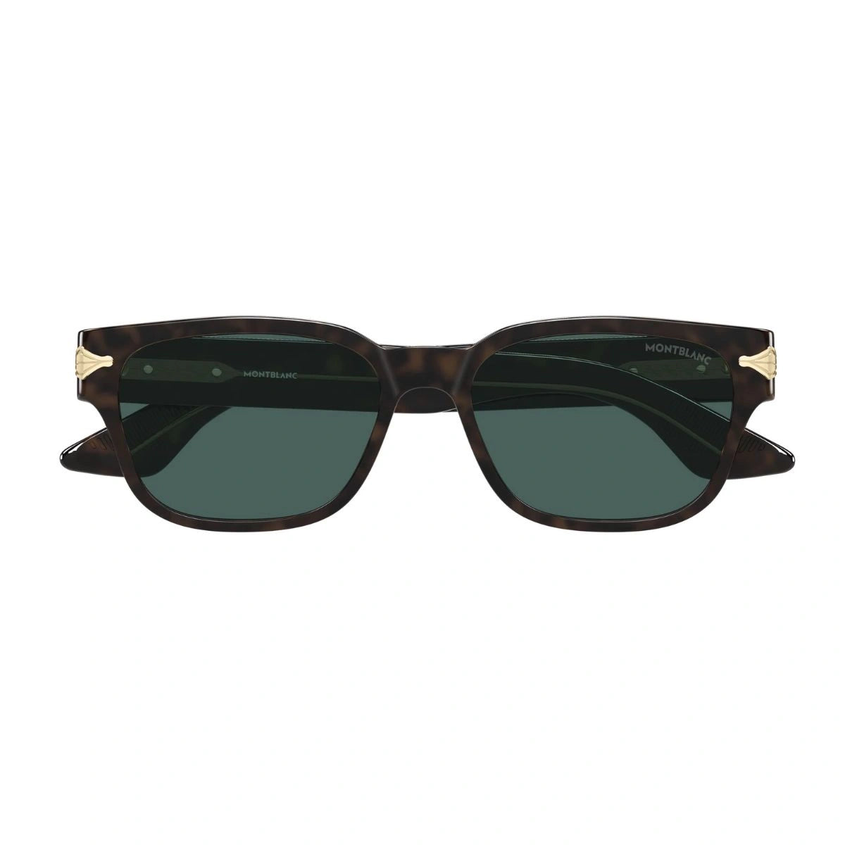 Montblanc MB0479S 002 Havana tortoise rectangular sunglasses for men
