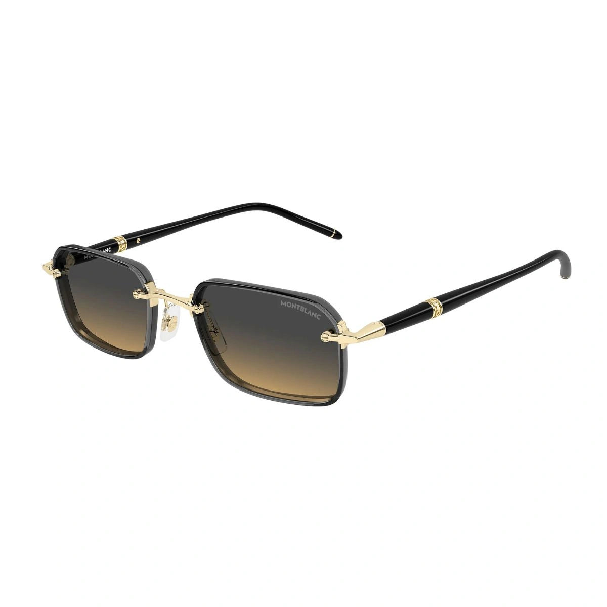 Premium Montblanc MB0483S 002 men’s sunglasses with gold-tone detailing